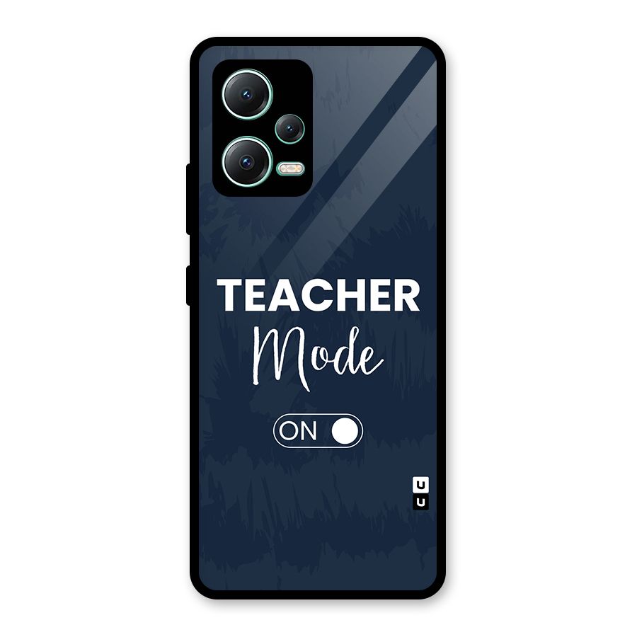 Teacher Mode On Glass Back Case for Redmi Note 12 5G
