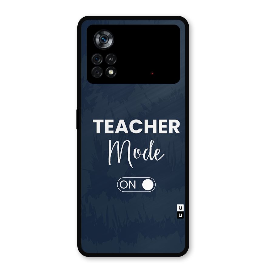 Teacher Mode On Metal Back Case for Poco X4 Pro 5G