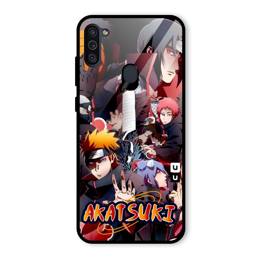 Team Akatsuki Glass Back Case for Galaxy M11