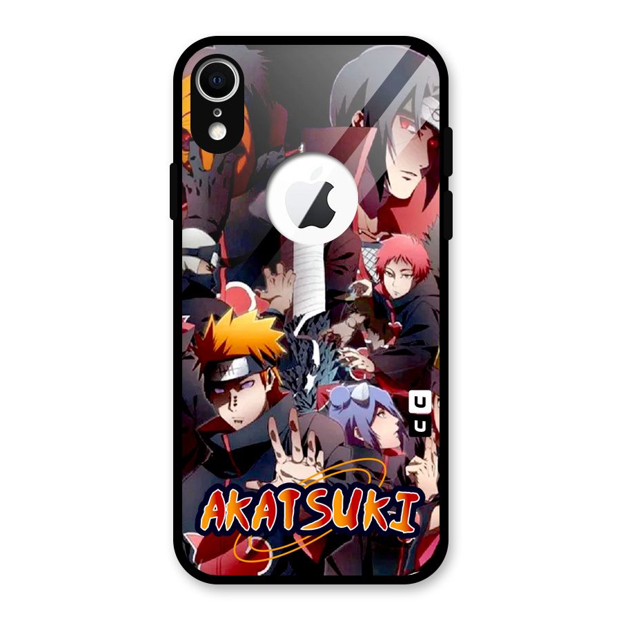 Team Akatsuki Glass Back Case for iPhone XR Logo Cut