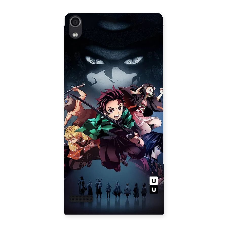 Team Demon Slayer Back Case for Ascend P6