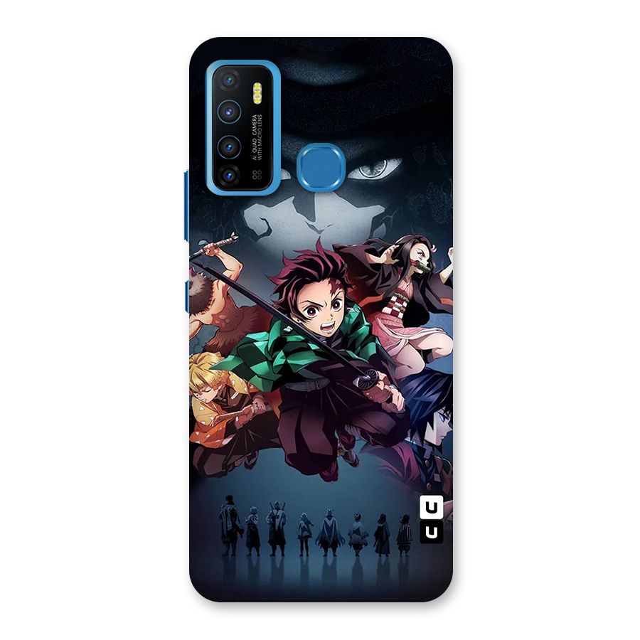 Team Demon Slayer Back Case for Infinix Hot 9