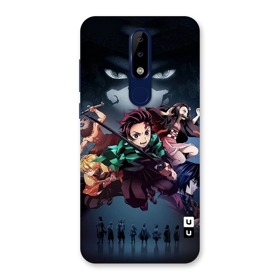 Team Demon Slayer Back Case for Nokia 5.1 Plus