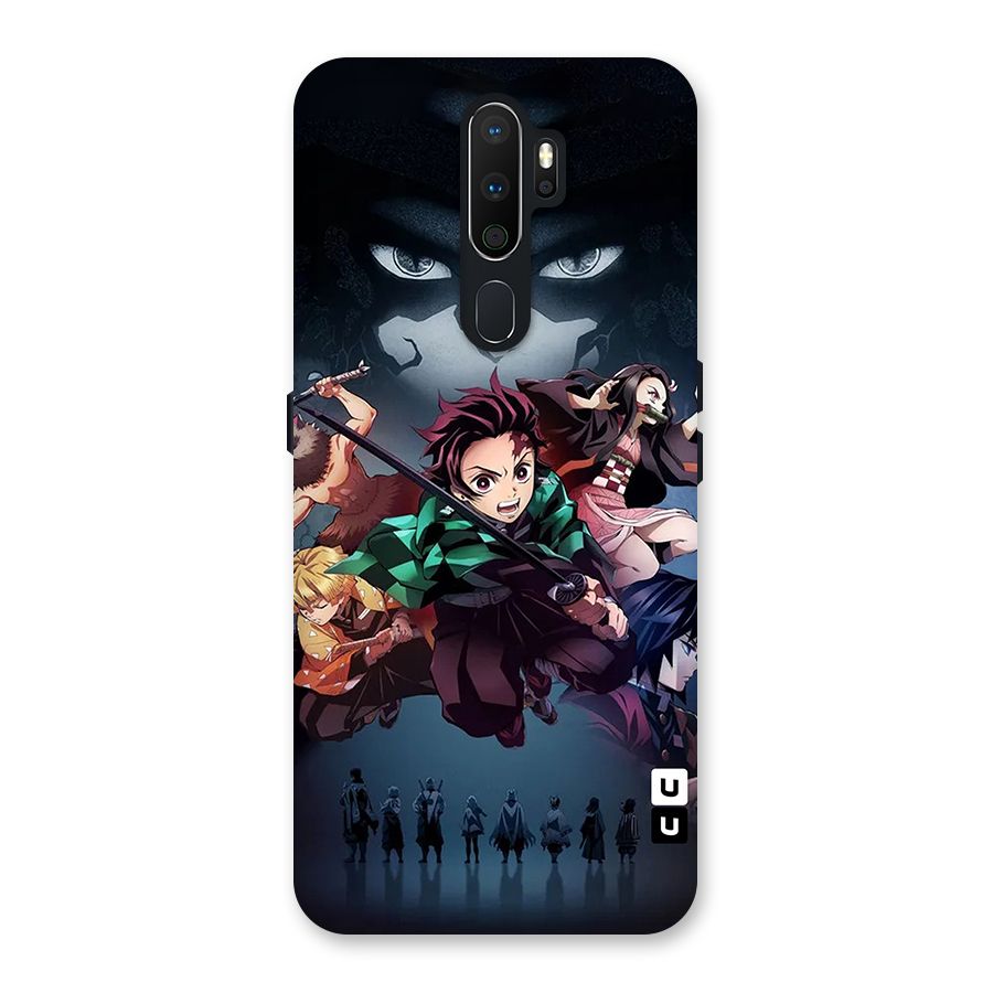Team Demon Slayer Back Case for Oppo A5 (2020)