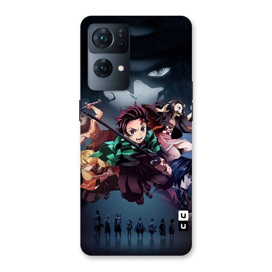 Team Demon Slayer Back Case for Oppo Reno7 Pro 5G