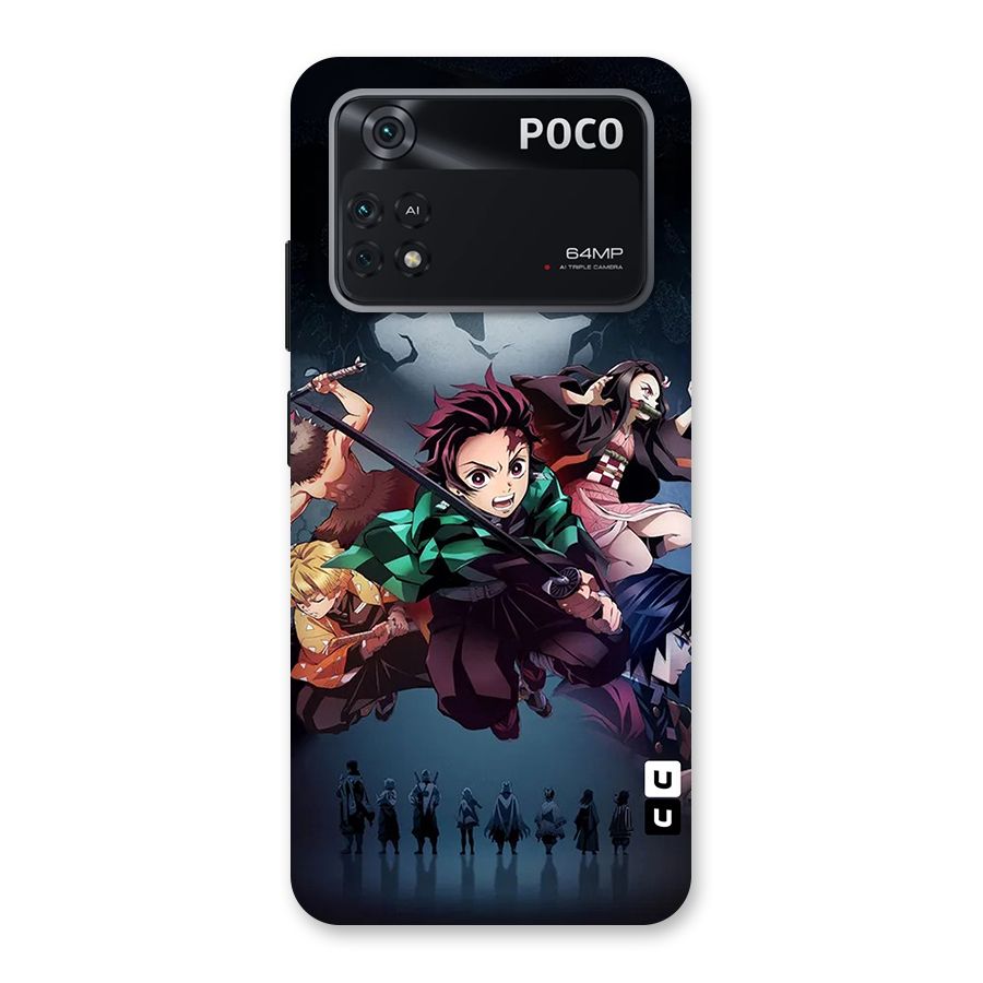 Team Demon Slayer Back Case for Poco M4 Pro 4G