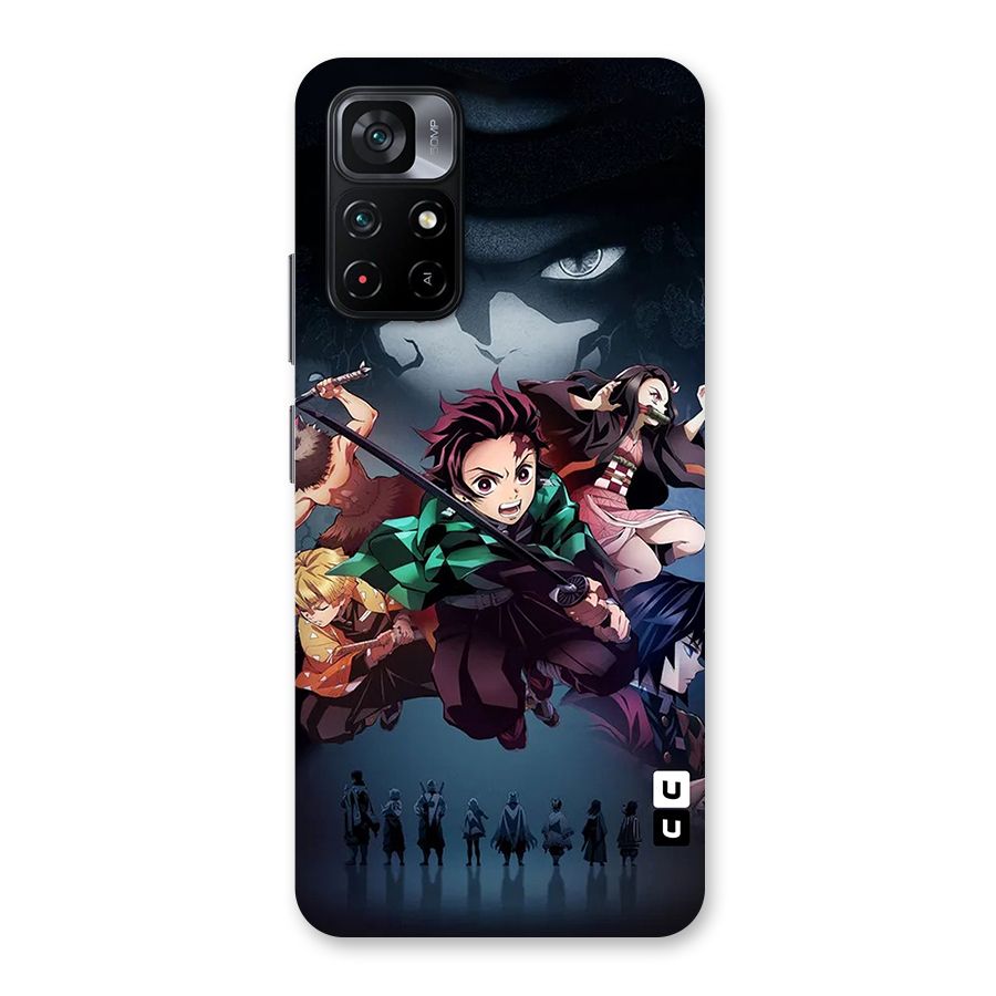 Team Demon Slayer Back Case for Poco M4 Pro 5G