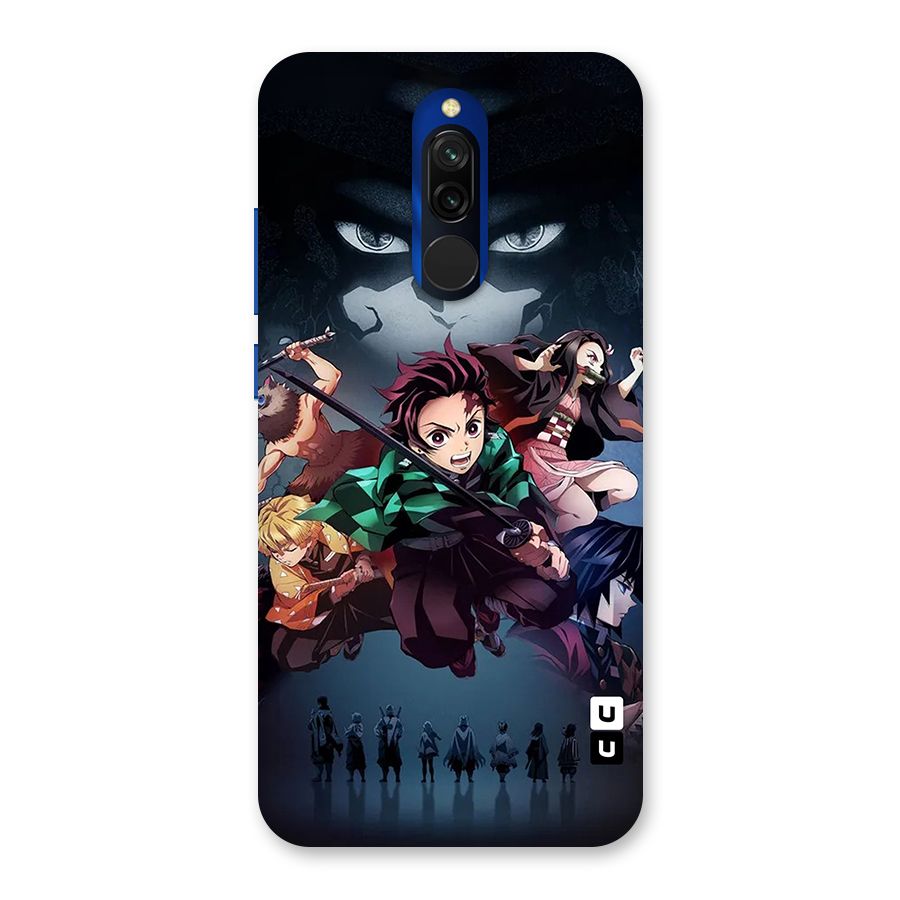 Team Demon Slayer Back Case for Redmi 8