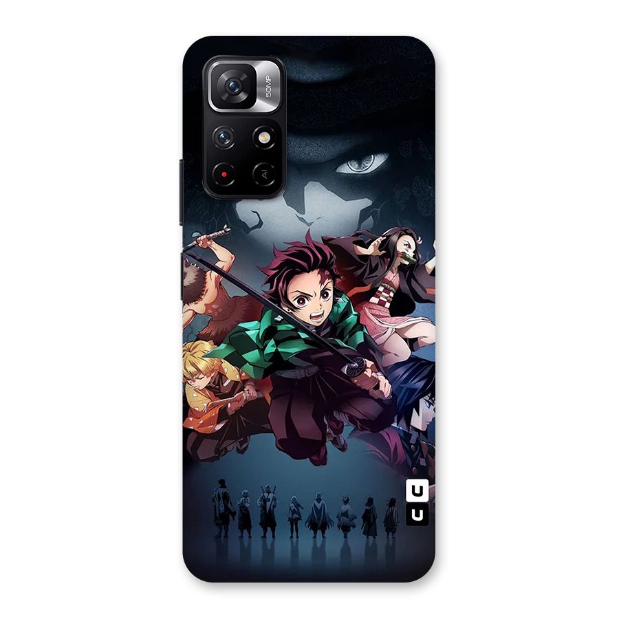 Team Demon Slayer Back Case for Redmi Note 11T 5G