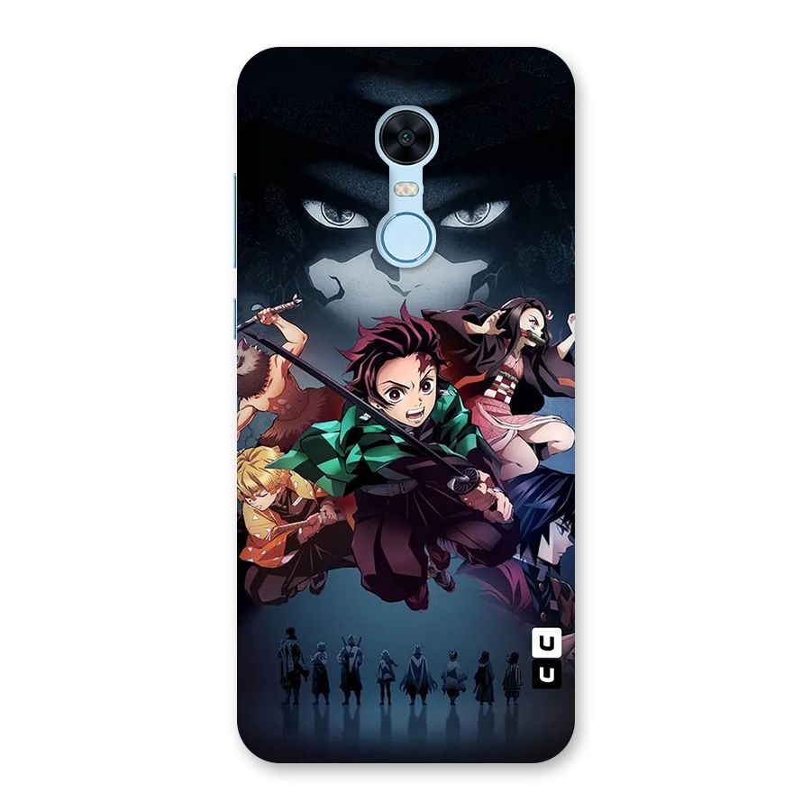 Team Demon Slayer Back Case for Redmi Note 5