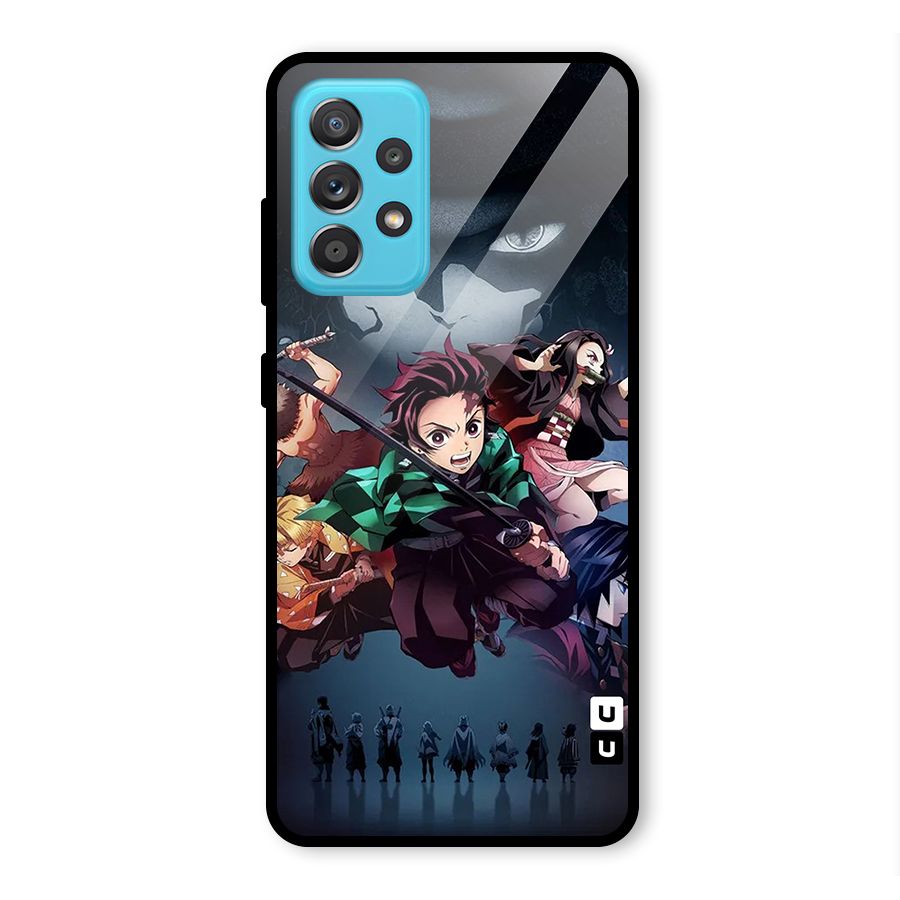Team Demon Slayer Glass Back Case for Galaxy A52