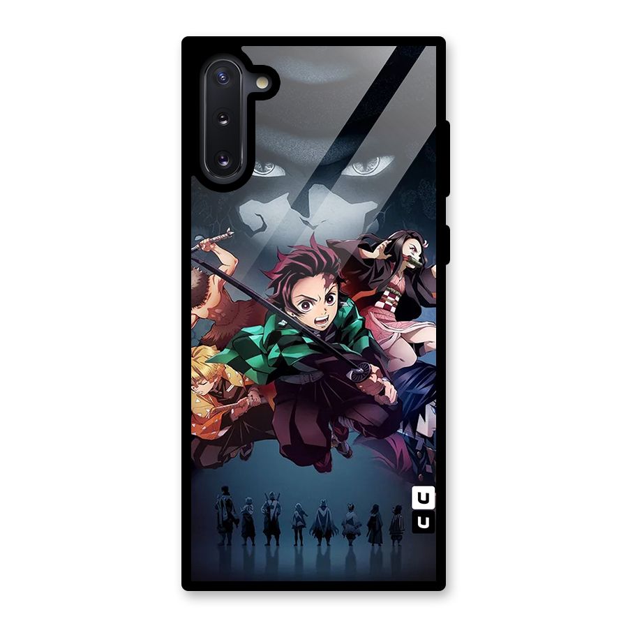 Team Demon Slayer Glass Back Case for Galaxy Note 10