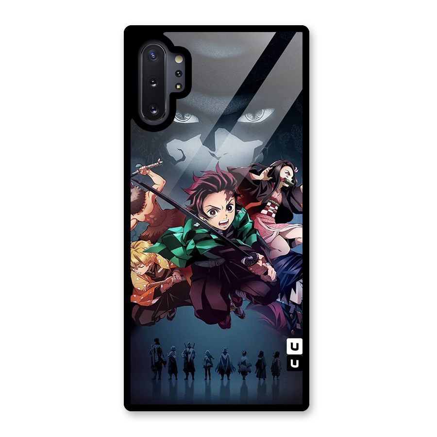 Team Demon Slayer Glass Back Case for Galaxy Note 10 Plus