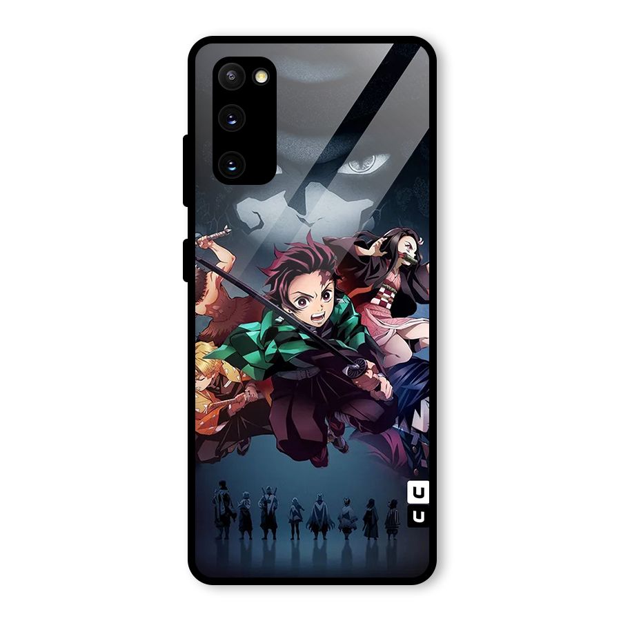 Team Demon Slayer Glass Back Case for Galaxy S20 FE 5G