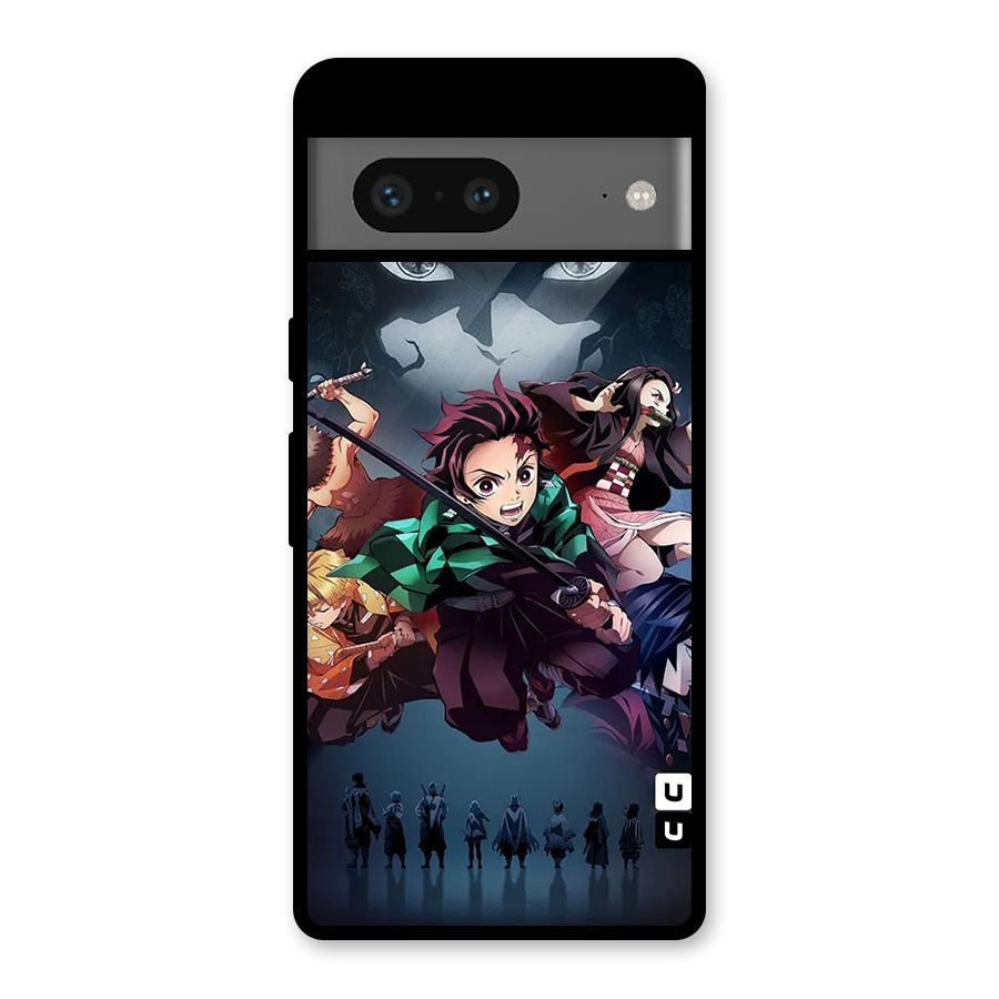 Team Demon Slayer Glass Back Case for Google Pixel 7