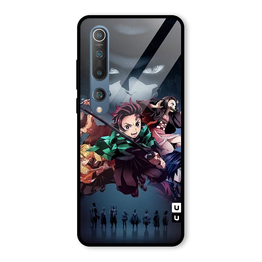 Team Demon Slayer Glass Back Case for Mi 10