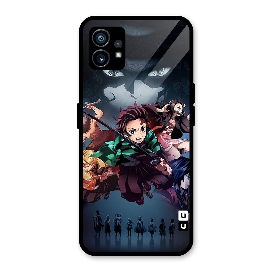 Team Demon Slayer Glass Back Case for Nothing Phone 1