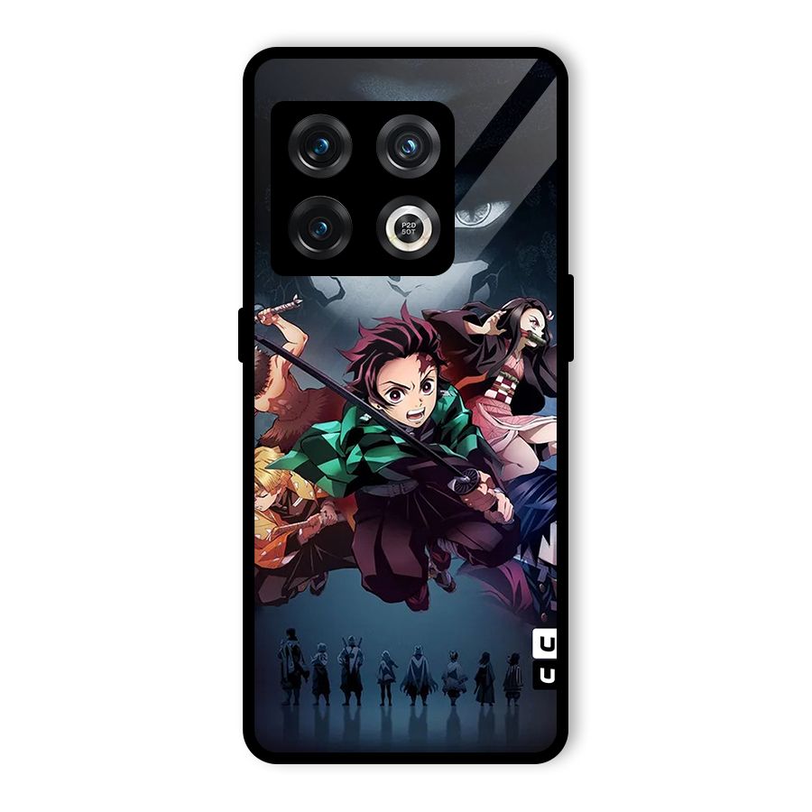 Team Demon Slayer Glass Back Case for OnePlus 10 Pro 5G
