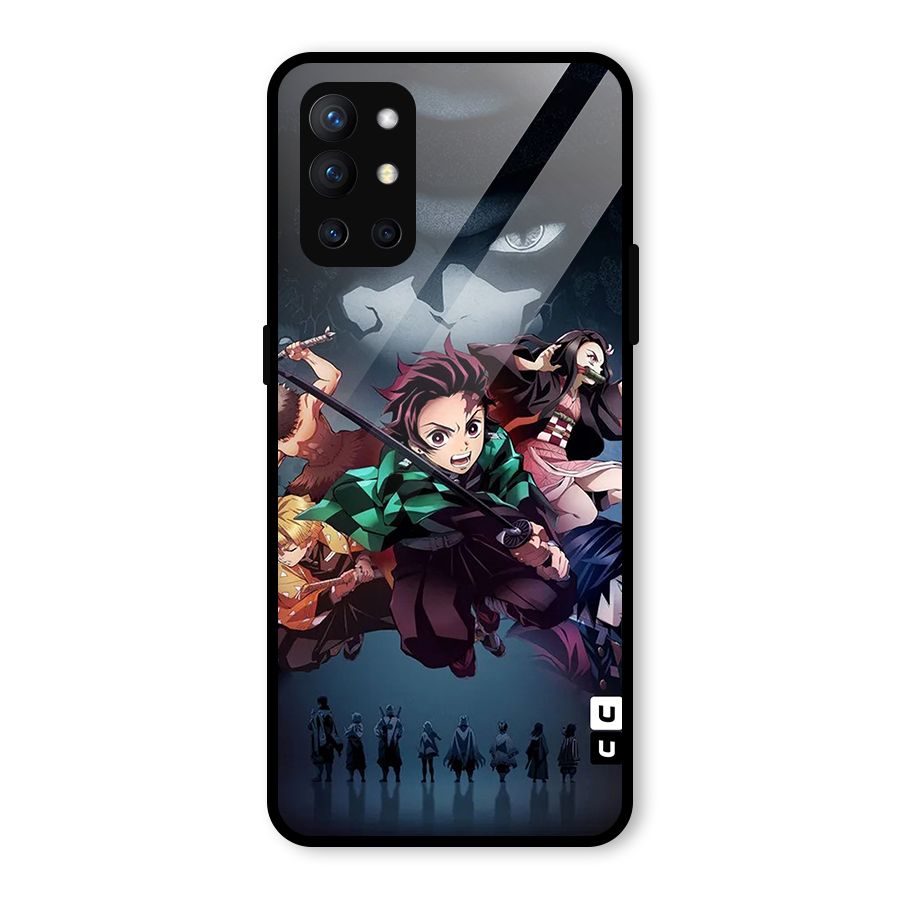 Team Demon Slayer Glass Back Case for OnePlus 9R