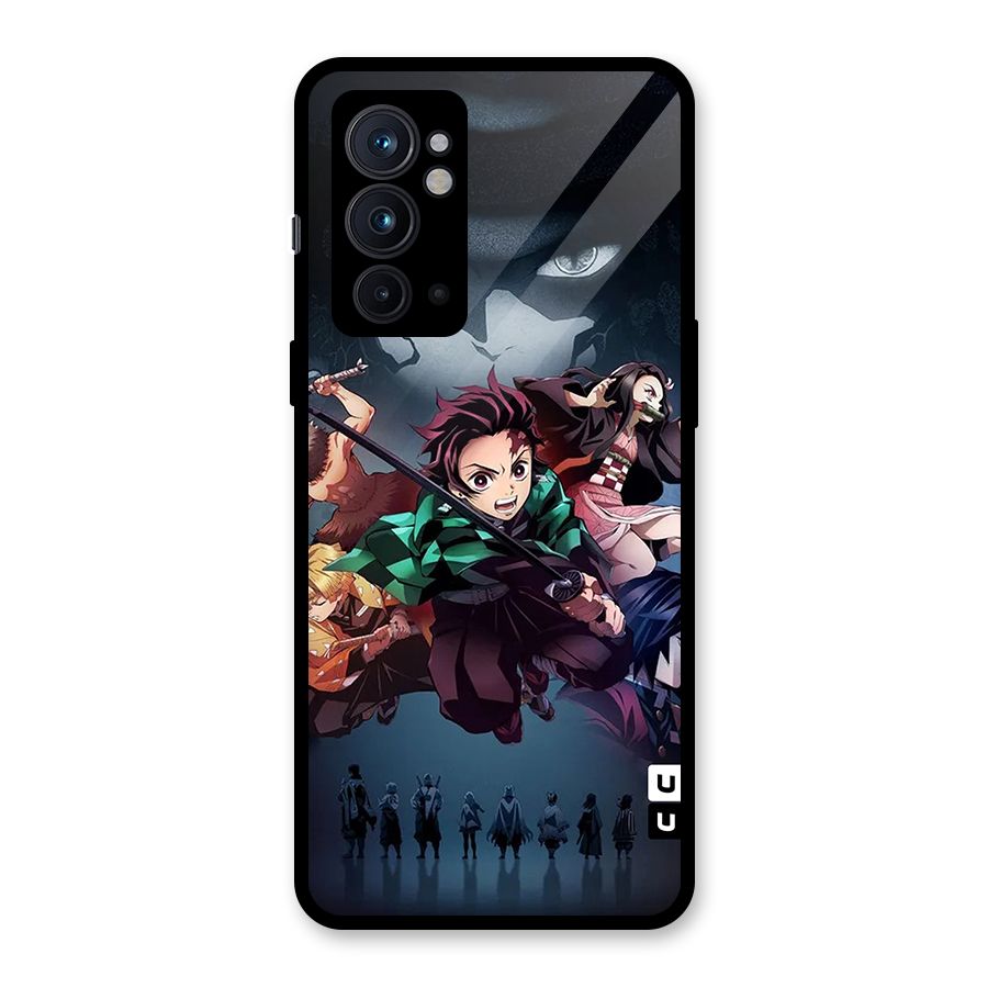 Team Demon Slayer Glass Back Case for OnePlus 9RT 5G