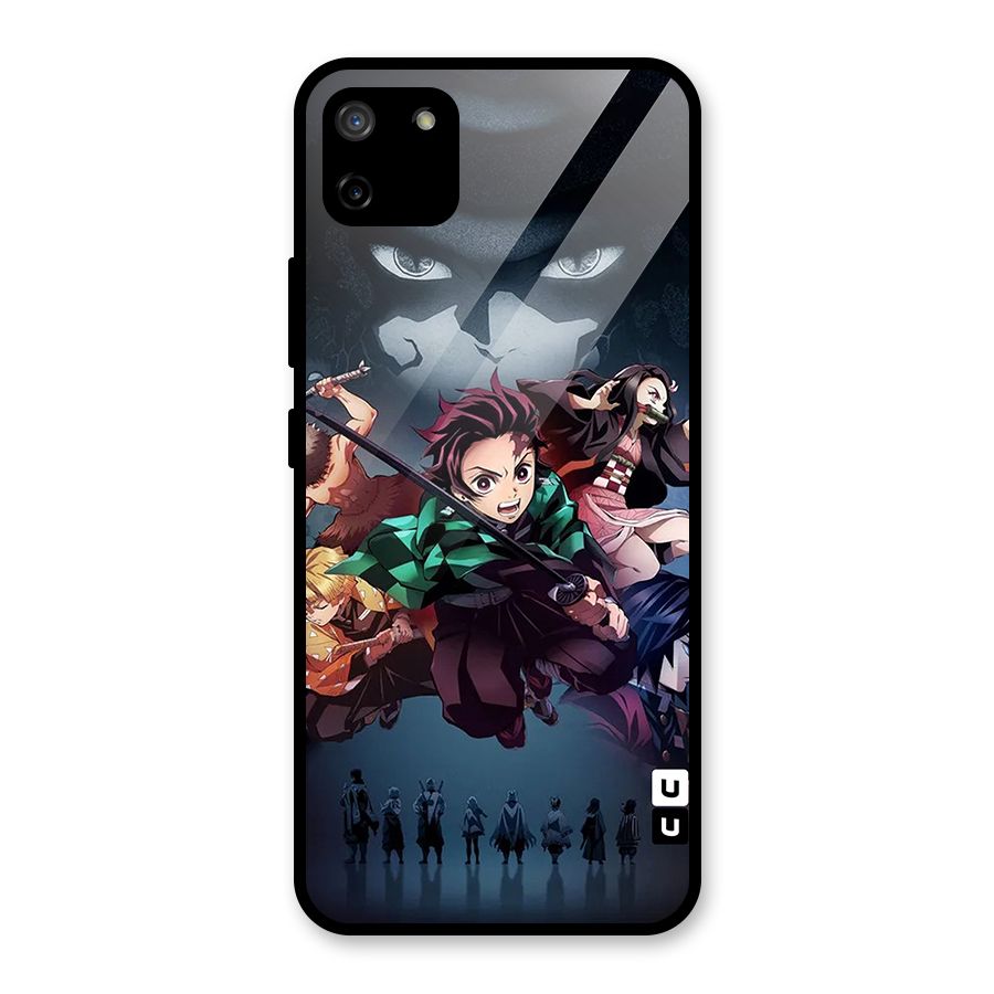 Team Demon Slayer Glass Back Case for Realme C11