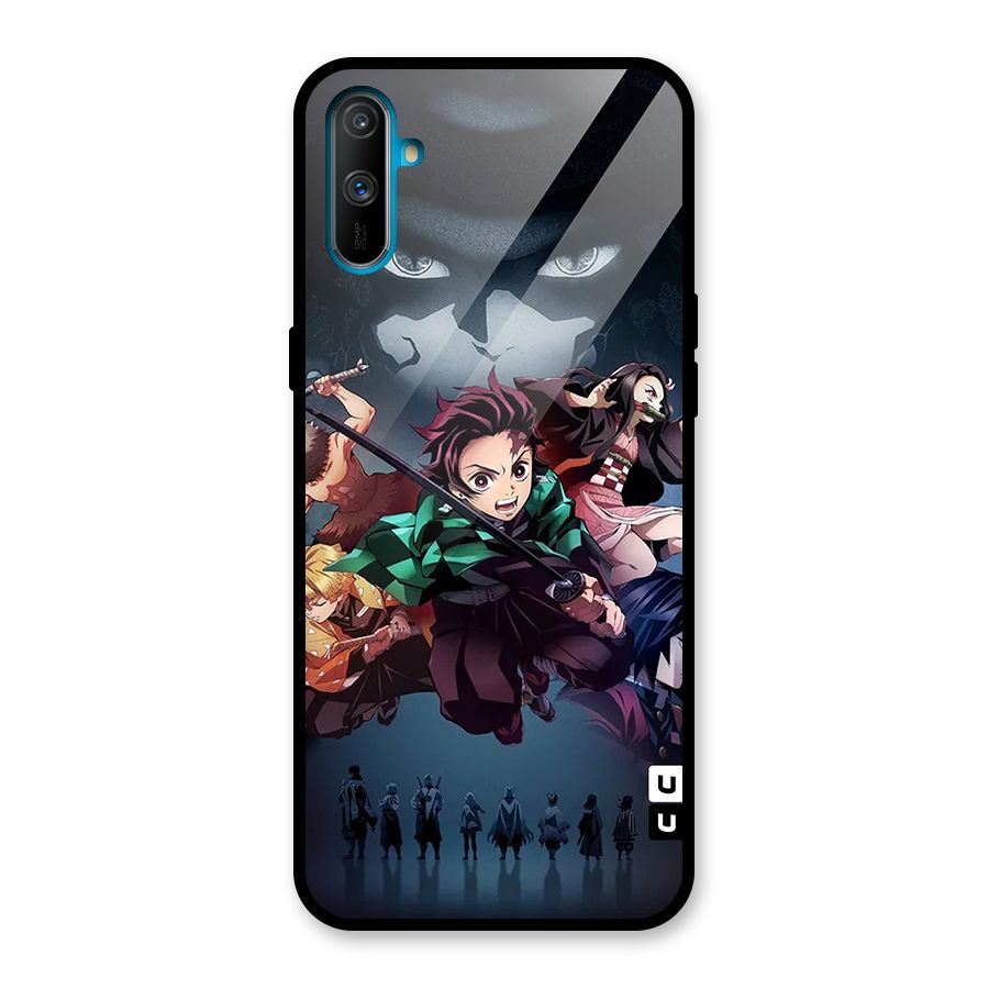 Team Demon Slayer Glass Back Case for Realme C3