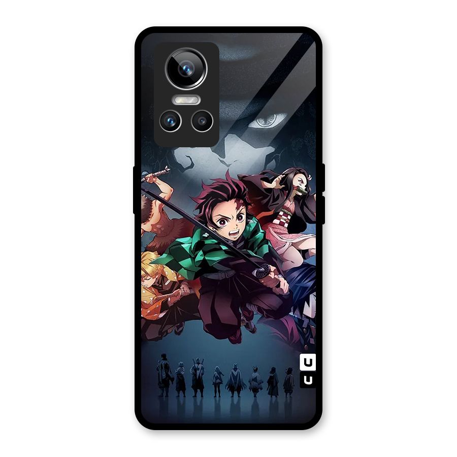 Team Demon Slayer Glass Back Case for Realme GT Neo 3