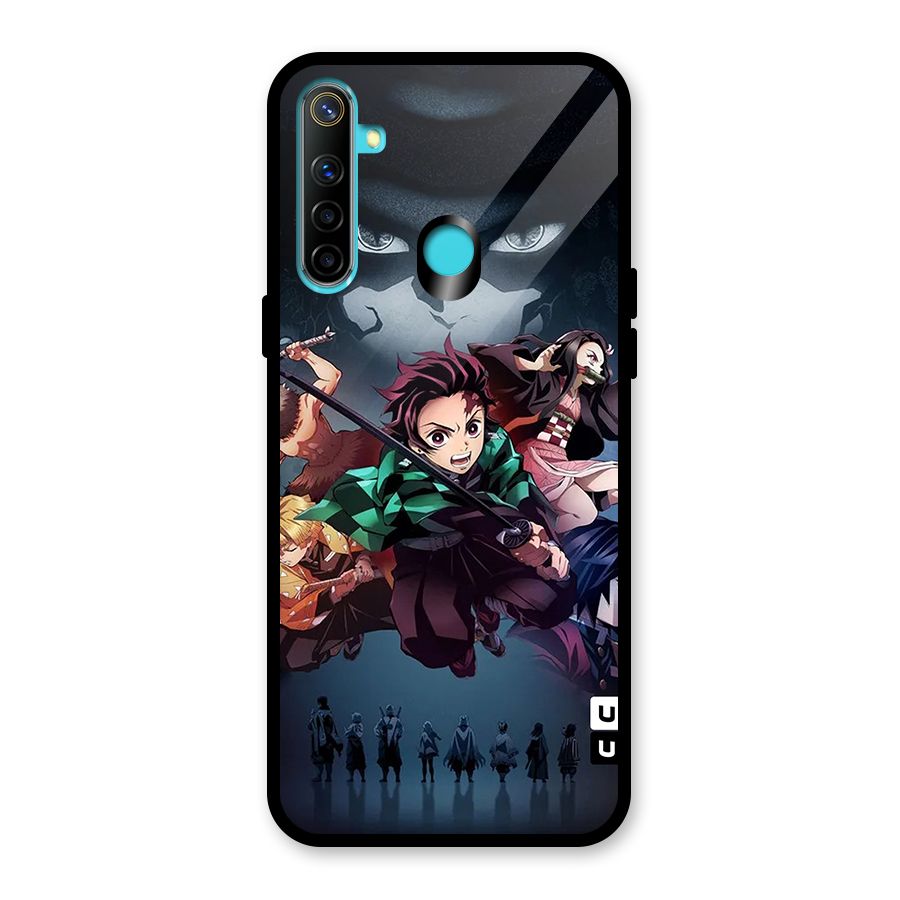 Team Demon Slayer Glass Back Case for Realme Narzo 10