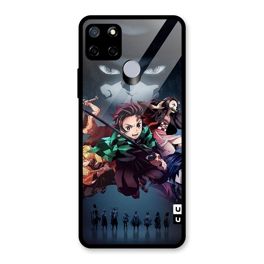 Team Demon Slayer Glass Back Case for Realme Narzo 20