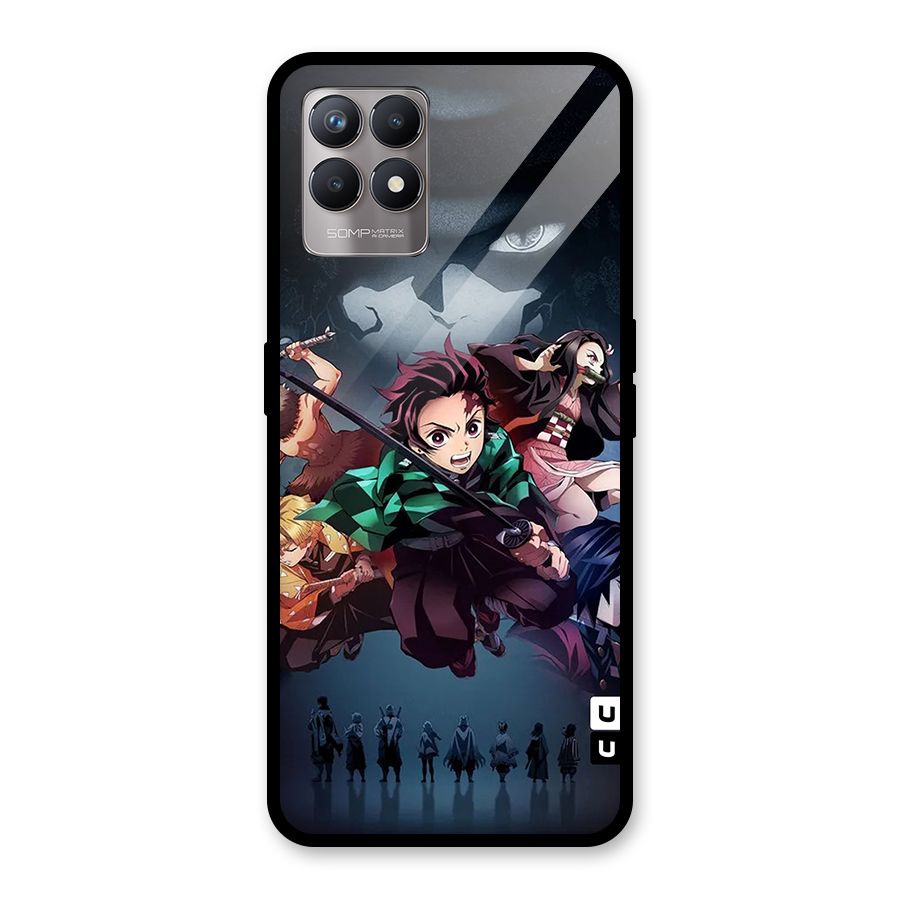 Team Demon Slayer Glass Back Case for Realme Narzo 50