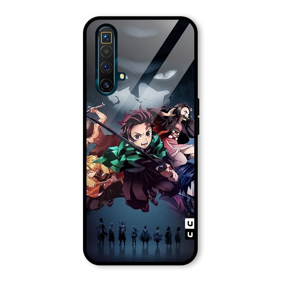 Team Demon Slayer Glass Back Case for Realme X3