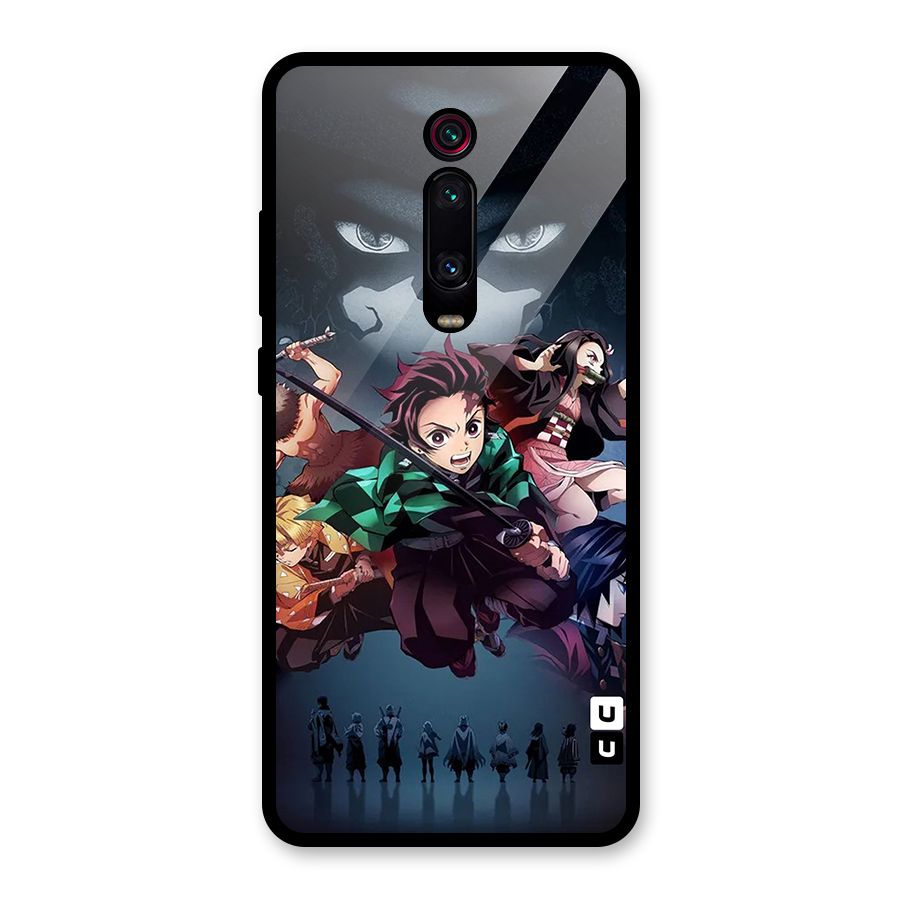 Team Demon Slayer Glass Back Case for Redmi K20