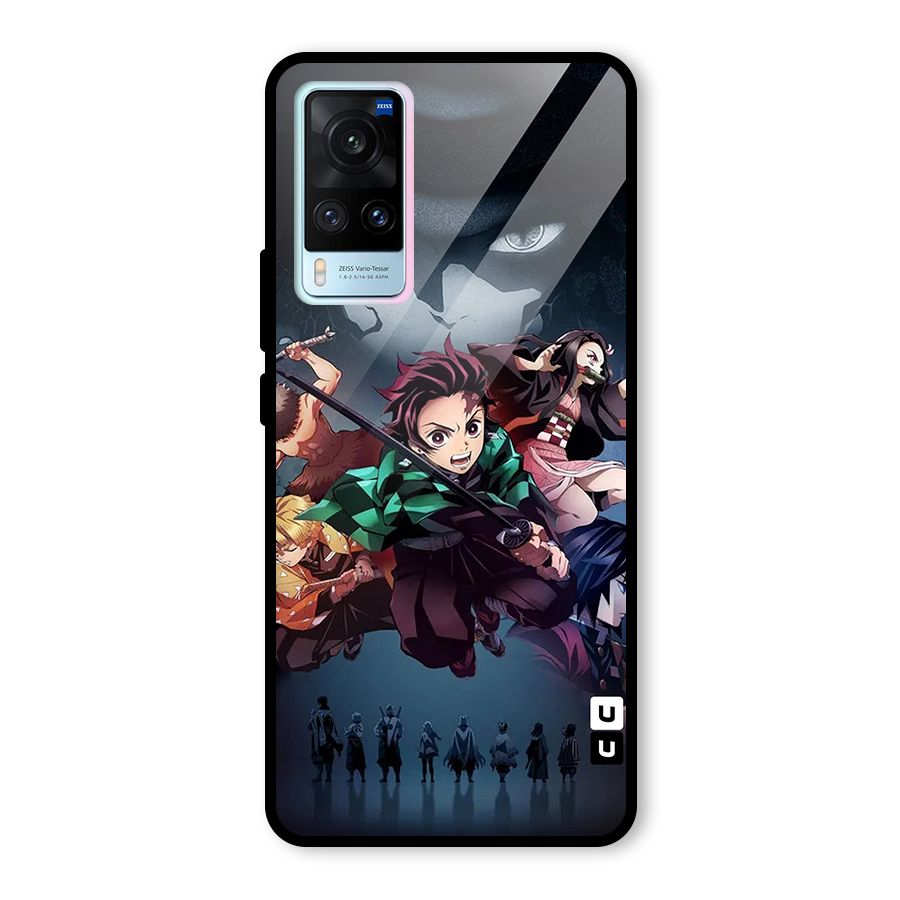Team Demon Slayer Glass Back Case for Vivo X60