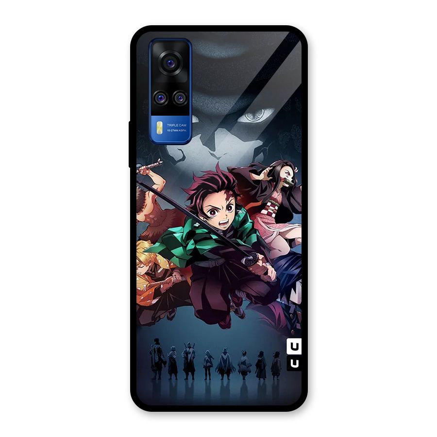 Team Demon Slayer Glass Back Case for Vivo Y31