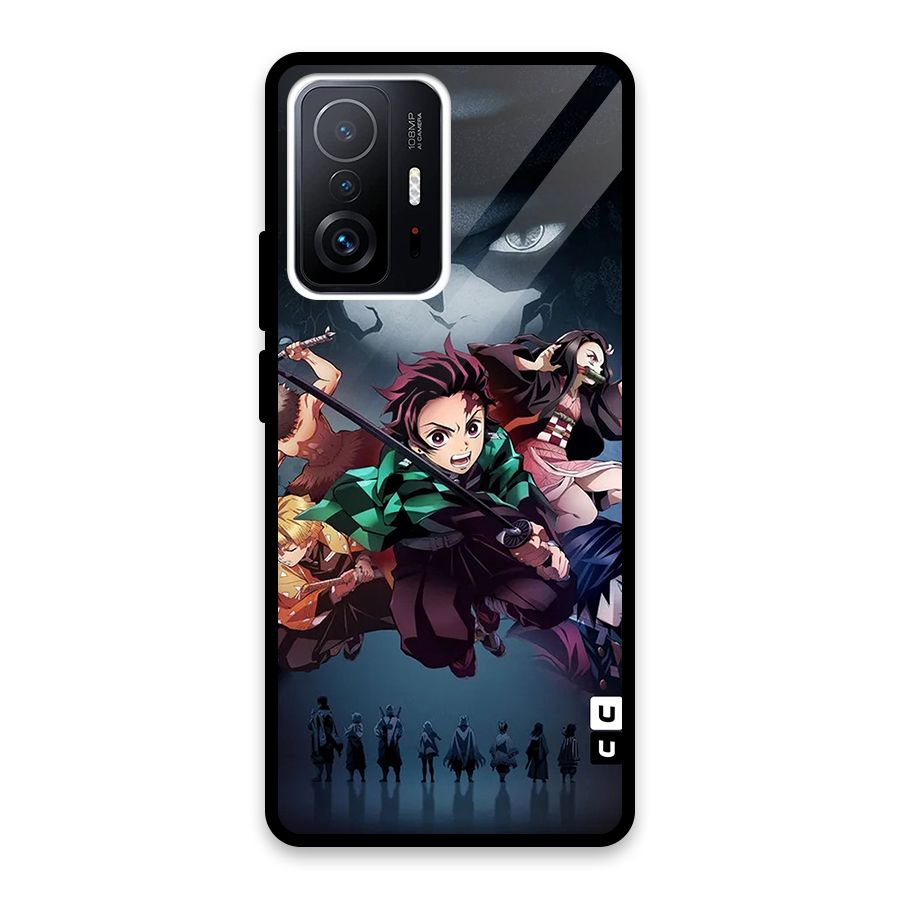 Team Demon Slayer Glass Back Case for Xiaomi 11T Pro