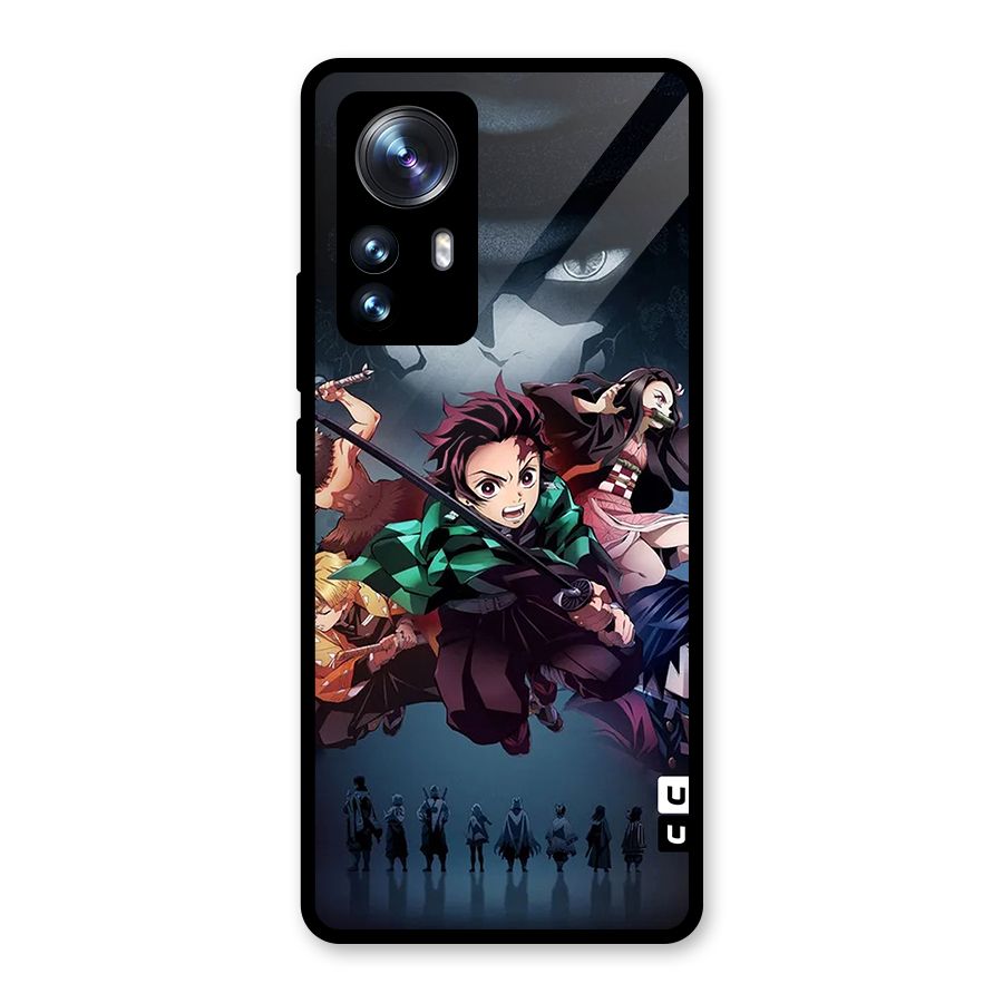 Team Demon Slayer Glass Back Case for Xiaomi 12 Pro