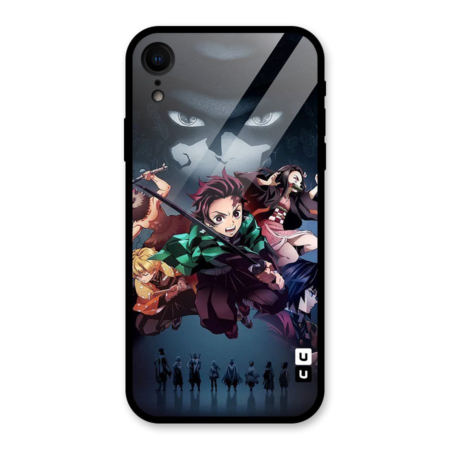 Team Demon Slayer Glass Back Case for iPhone XR