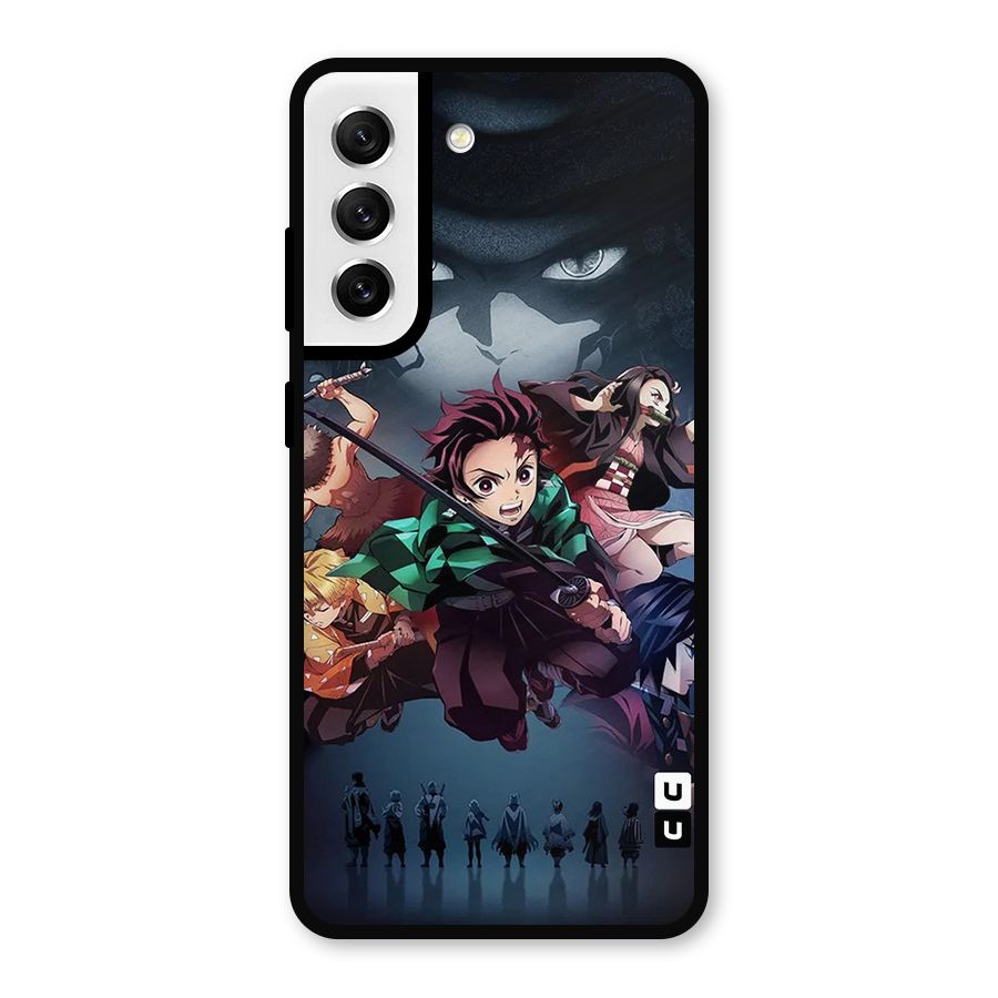 Team Demon Slayer Metal Back Case for Galaxy S21 FE 5G