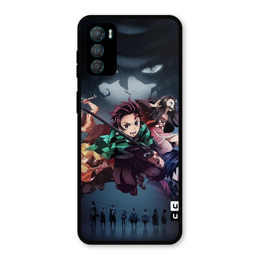 Team Demon Slayer Metal Back Case for Moto G42