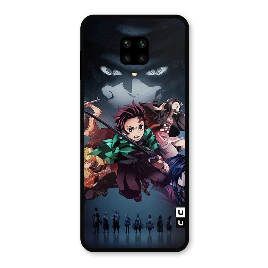 Team Demon Slayer Metal Back Case for Poco M2