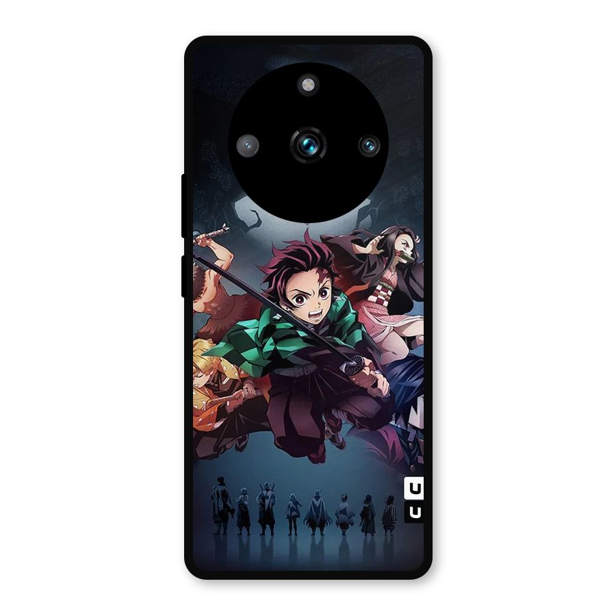 Team Demon Slayer Metal Back Case for Realme 11 Pro Plus