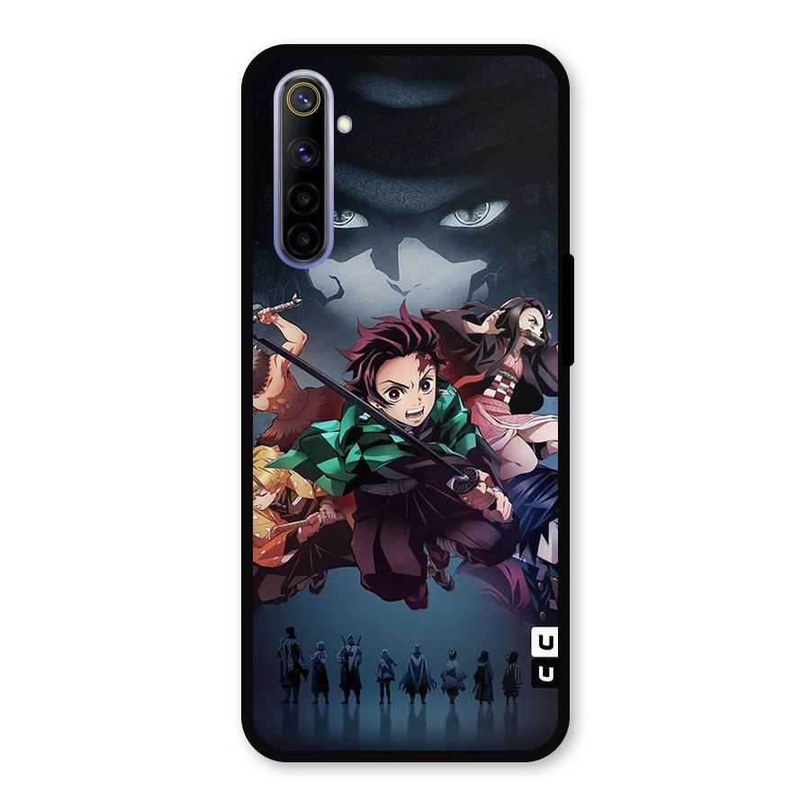 Team Demon Slayer Metal Back Case for Realme 6i