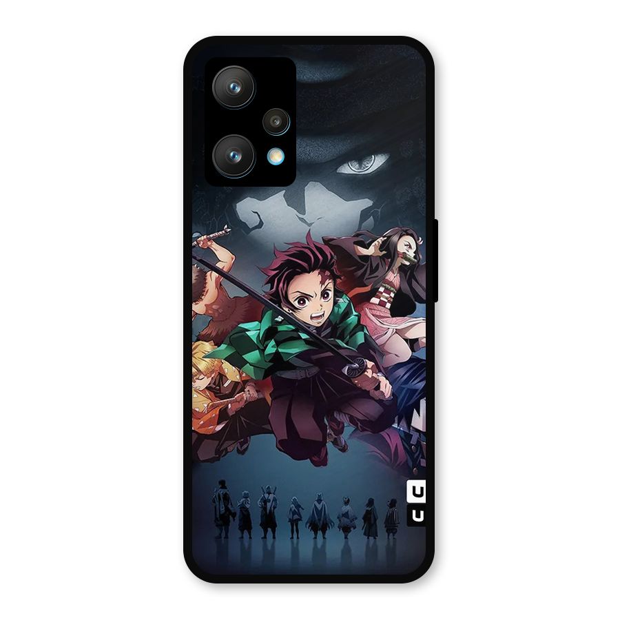 Team Demon Slayer Metal Back Case for Realme Narzo 50 Pro