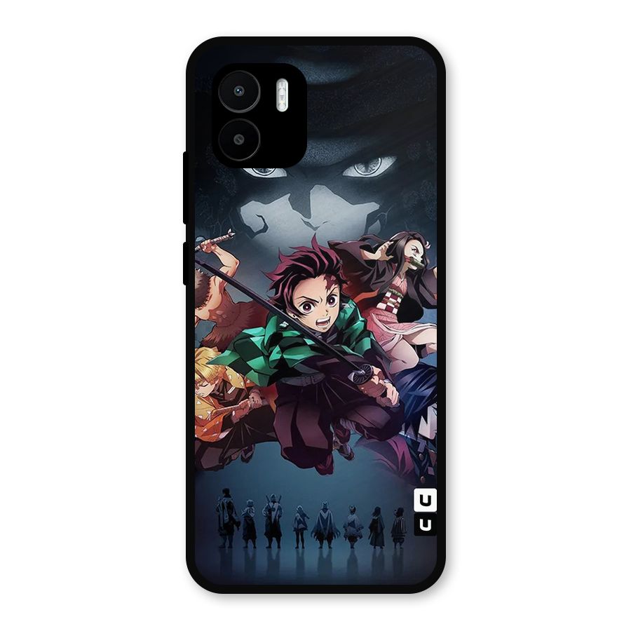 Team Demon Slayer Metal Back Case for Redmi A2