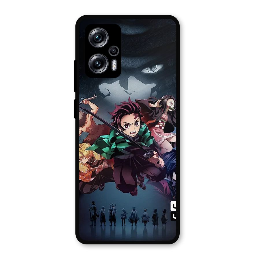 Team Demon Slayer Metal Back Case for Redmi K50i
