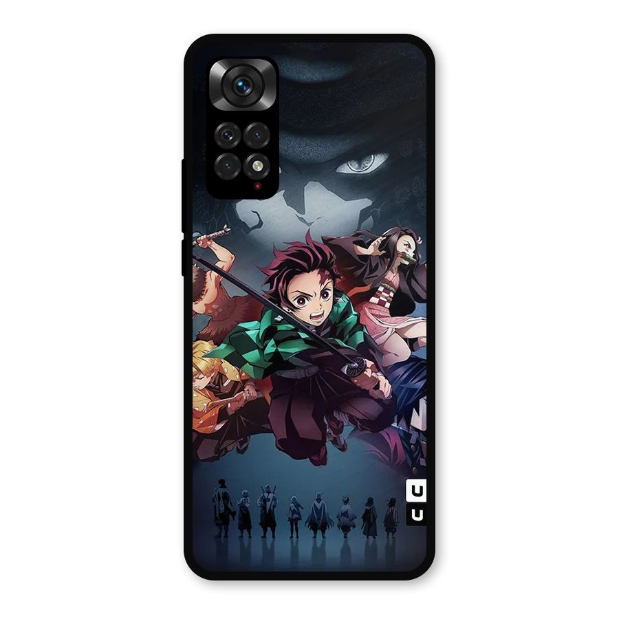 Team Demon Slayer Metal Back Case for Redmi Note 11