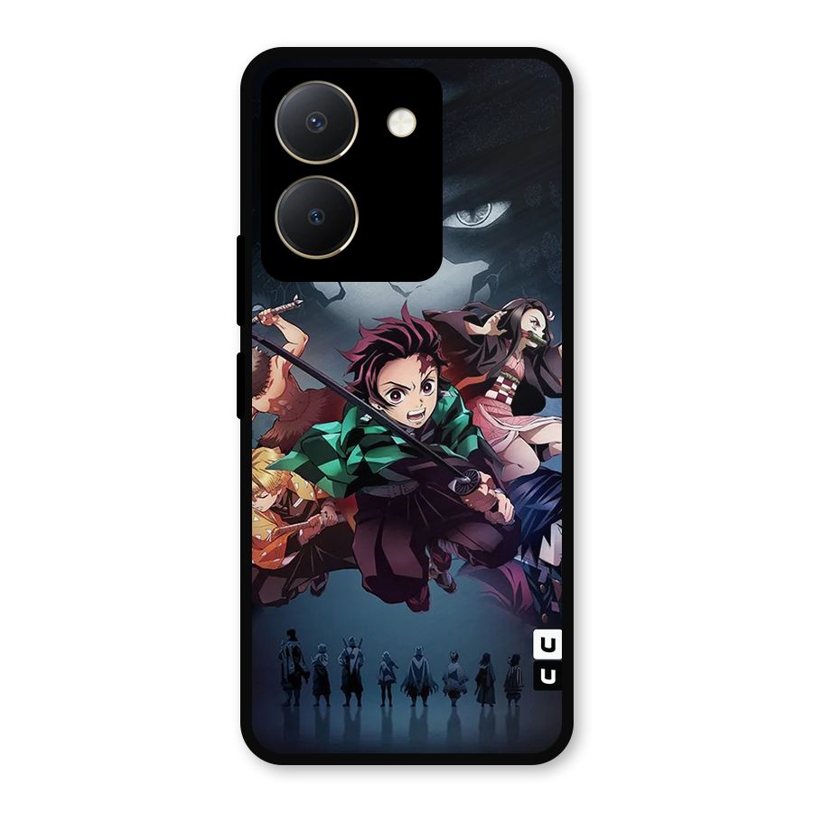 Team Demon Slayer Metal Back Case for Vivo Y36