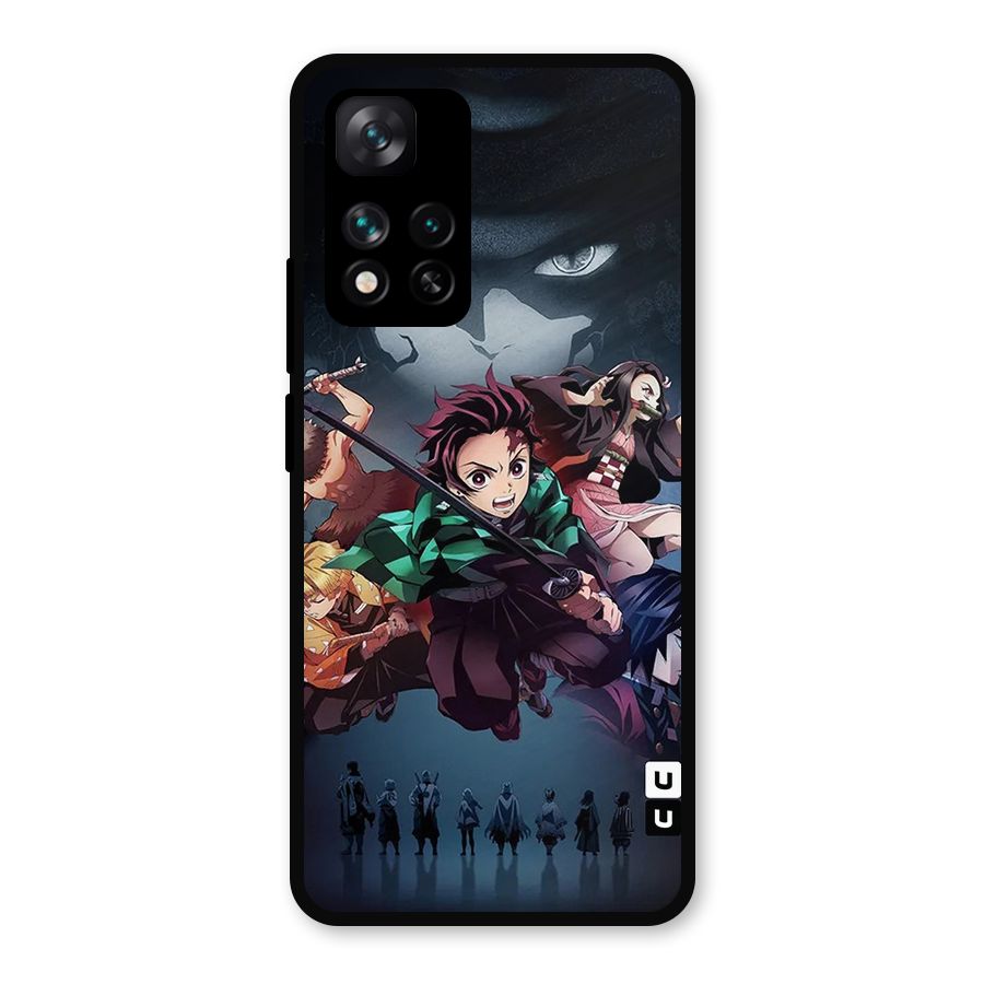 Team Demon Slayer Metal Back Case for Xiaomi 11i Hypercharge 5G