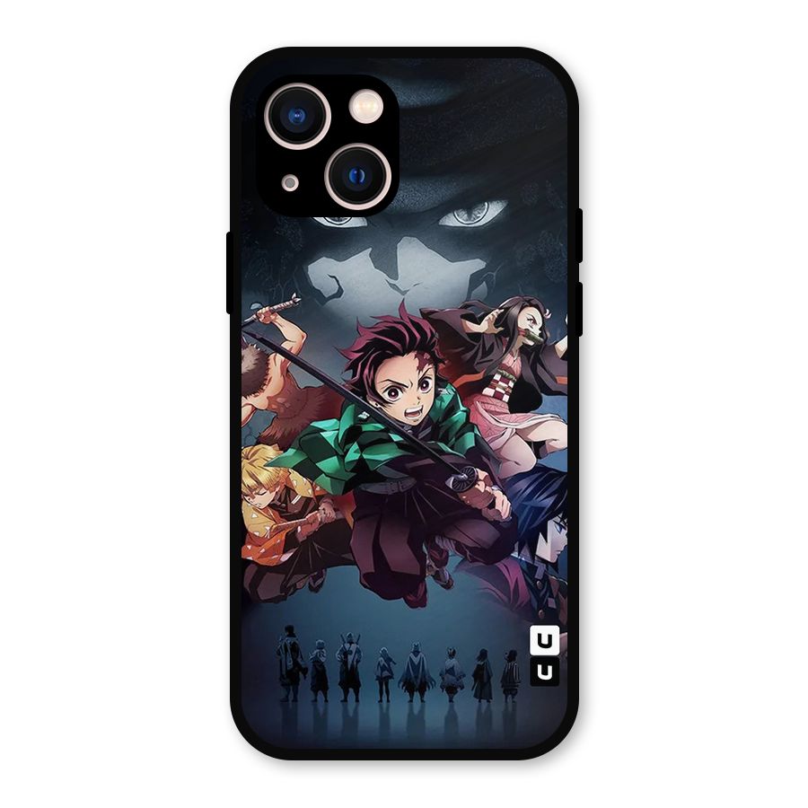 Team Demon Slayer Metal Back Case for iPhone 13