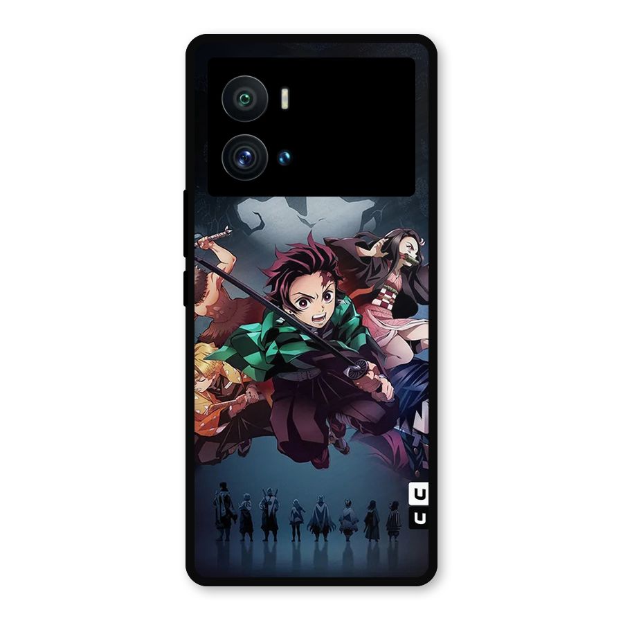 Team Demon Slayer Metal Back Case for iQOO 9 Pro